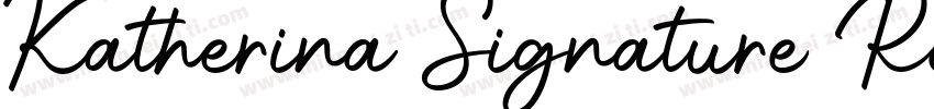 Katherina Signature Regular字体转换